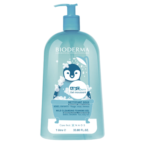 Bioderma ABCDerm Moussant Jemný čistiaci gél 1 l