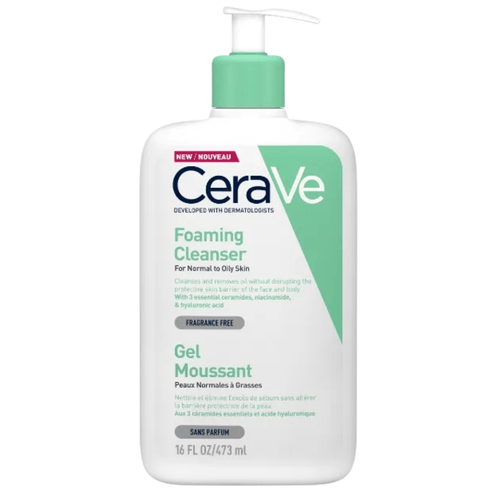 473 ml CeraVe Čistiaci penivý gél na normálnu až mastnú pleť 