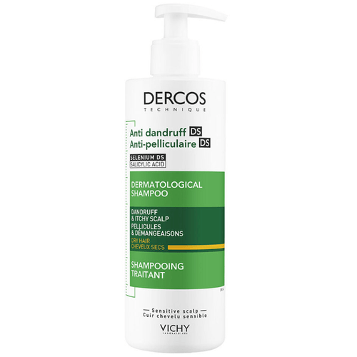 Vichy DERCOS Šampón proti lupinám na suché vlasy 390 ml