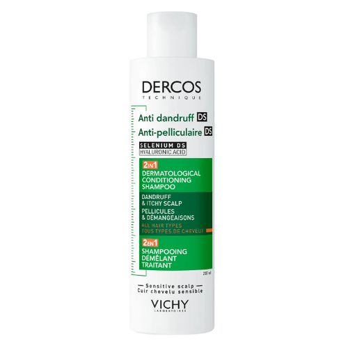 Vichy DERCOS 2v1 Dermokozmetický šampón a kondicionér proti lupinám pre citlivú pokožku hlavy 200 ml
