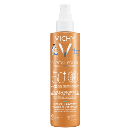Vichy Capital Soleil Fluidný sprej vhodný aj pre citlivú detskú pokožku SPF50+ 200 ml