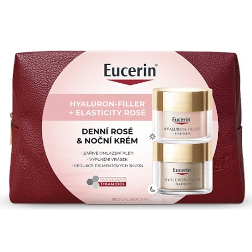 Eucerin Vianoce Hyaluron-Filler+Elasticity rosé denný krém 50 ml + nočný krém 50 ml